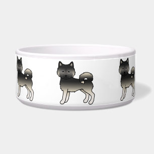 Agouti Alaskan Malamute Cute Cartoon Dog Bowl