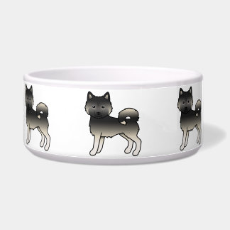 Agouti Alaskan Malamute Cute Cartoon Dog Bowl