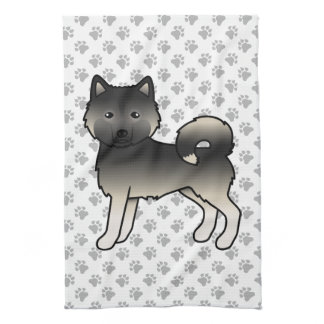 Agouti Alaskan Malamute Cute Cartoon Dog Kitchen Towel