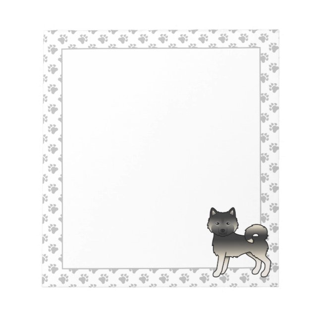 Agouti Alaskan Malamute Cute Cartoon Dog Notepad (Front)