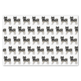 Agouti Alaskan Malamute Cute Cartoon Dog Pattern Tissue Paper