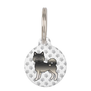 Agouti Alaskan Malamute Cute Cartoon Dog Pet ID Tag