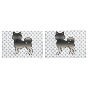 Agouti Alaskan Malamute Cute Cartoon Dog Pillow Case
