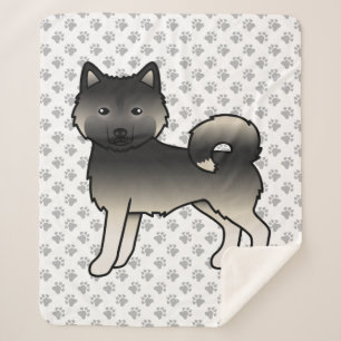 Agouti Alaskan Malamute Cute Cartoon Dog Sherpa Blanket