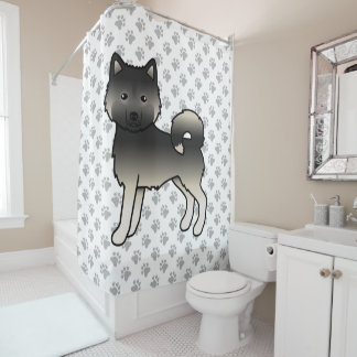 Agouti Alaskan Malamute Cute Cartoon Dog Shower Curtain