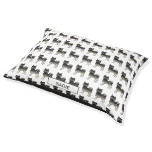 Agouti Alaskan Malamute Dog Pattern & Name Pet Bed