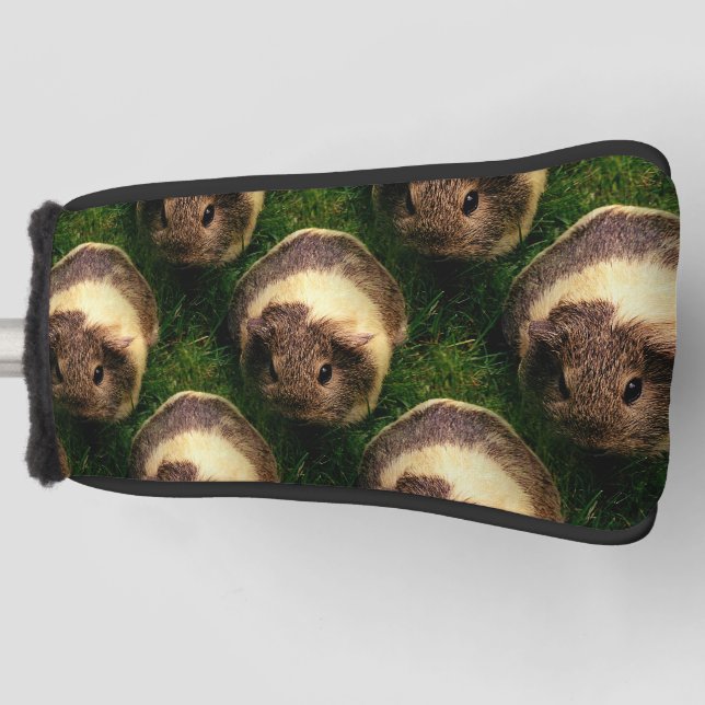 Agouti Guinea Pig in the Grass Golf Head Cover (Front)