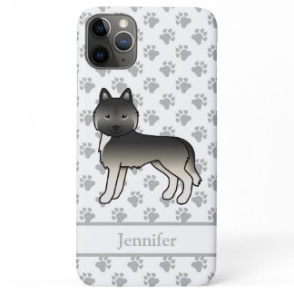 Agouti Siberian Husky Cartoon Dog &amp; Name iPhone 11 Pro Max Case