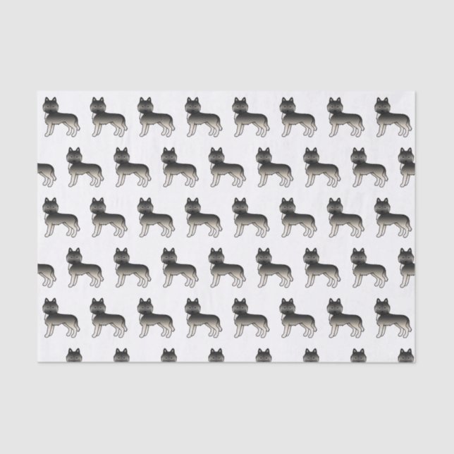 Agouti Siberian Husky Cute Dog Pattern Tissue Paper (Front)