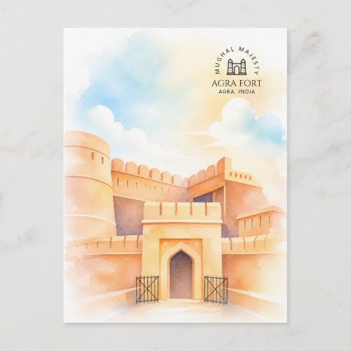 Agra Fort India | Architecture Landscape Holiday Postcard