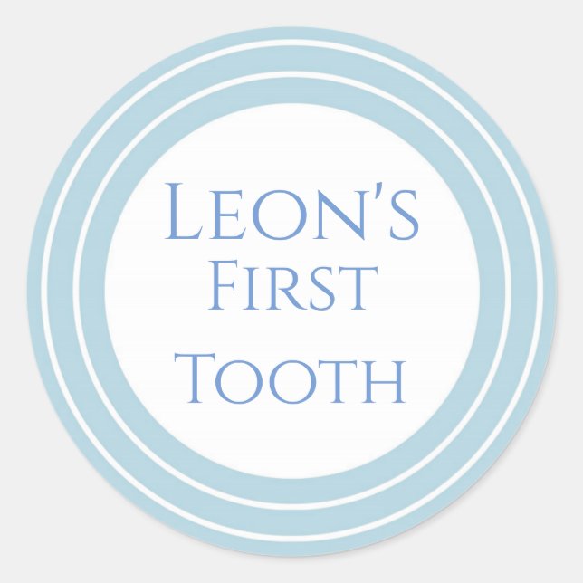 Agra Hadig - First tooth customizable Classic Round Sticker (Front)