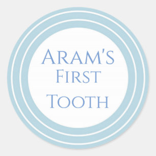 Agra Hadig - First tooth customizable Classic Round Sticker