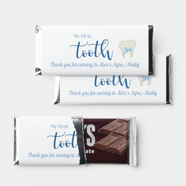 Agra Hadig First Tooth favor Customizable Hershey Bar Favors (Front)