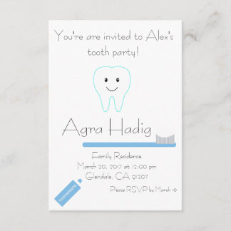 Agra Hadig Tooth Party Invitation