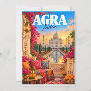 Agra India Taj Mahal Travel  Invitation