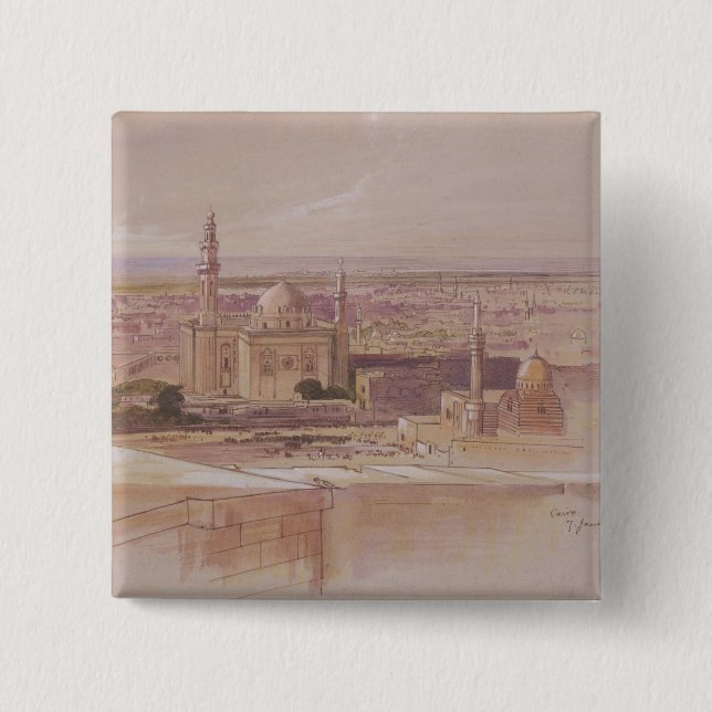 Agra Mosque, Cairo, 1849 Button (Front)