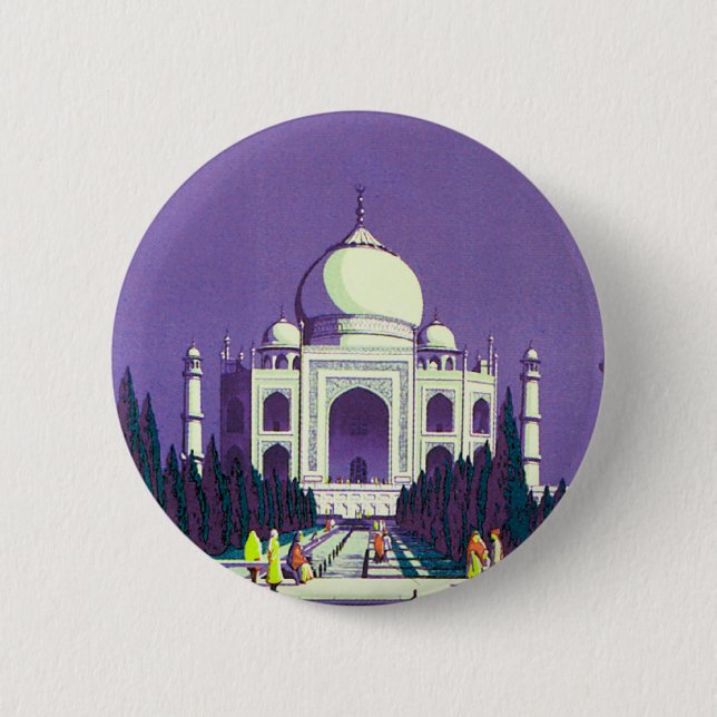 Agra ~ Taj Mahal Button (Front)