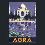 Agra Vintage Travel Poster<br><div class="desc">This product features Agra vintage travel poster artwork. Like this design, but you want to tweak it? Just click on "Customize" to add text or adjust things to your liking.</div>
