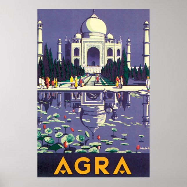 Agra Vintage Travel Poster (Front)