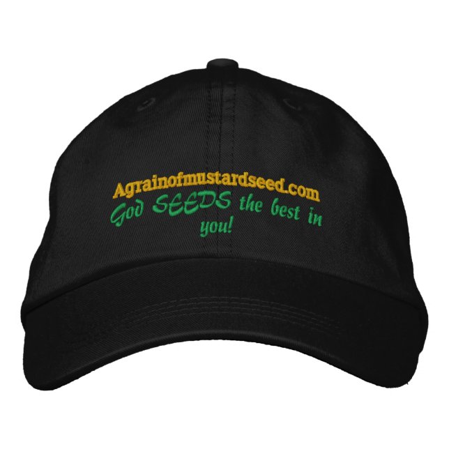 Agrainofmustardseed.com Logo Embroidered Baseball Cap (Front)
