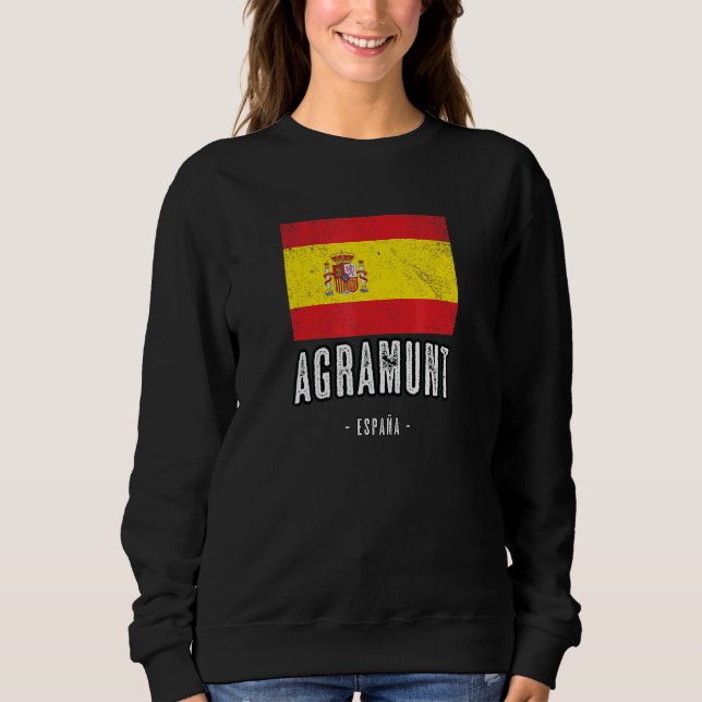 Agramunt Spain Es Flag City   Bandera Ropa   Sweatshirt (Front)
