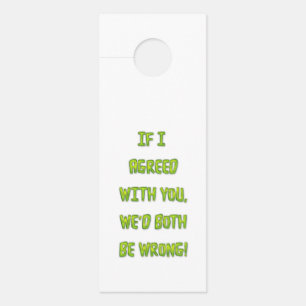 Agree funny text door hanger