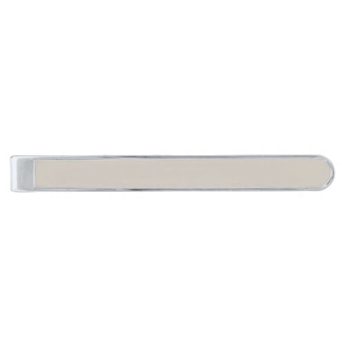 Agreeable Gray Solid Color Silver Finish Tie Bar