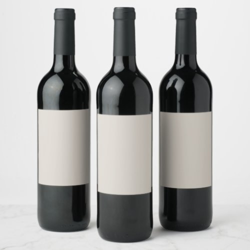 Agreeable Gray Solid Color Wine Label