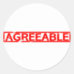 Agreeable Stamp Classic Round Sticker