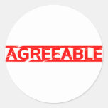 Agreeable Stamp Classic Round Sticker