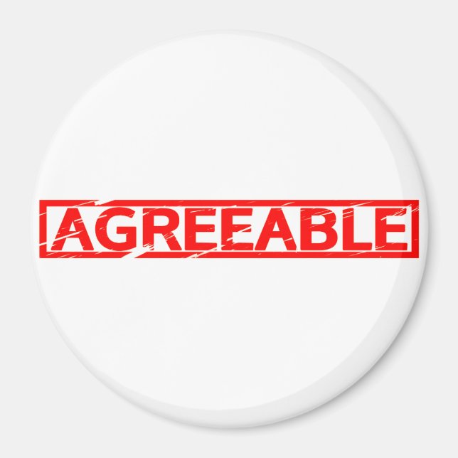 Agreeable Stamp Magnet (Front)