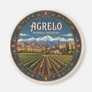 Agrelo Vineyards Argentina Magnet