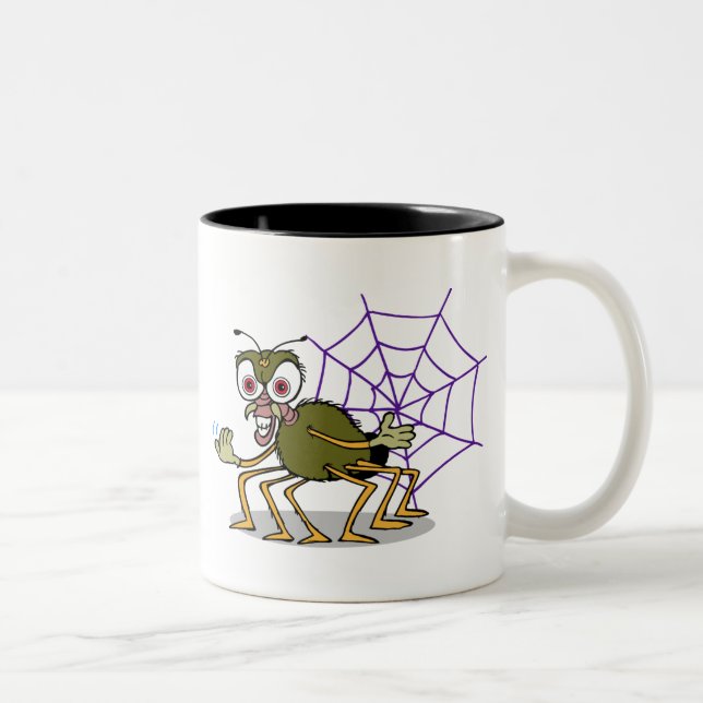 Agressive Spider Two-Tone Coffee Mug (Right)