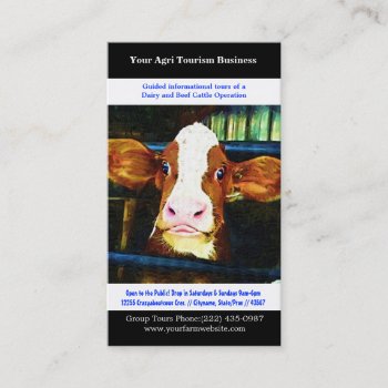Agri Tourism Agricultural Dairy Beef Farming Business Card by CountryCorner at Zazzle