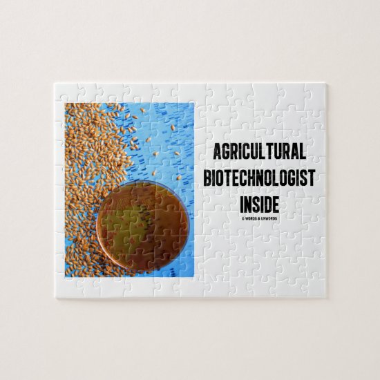 Agricultural Biotechnologist Inside (Genetic) Jigsaw Puzzle