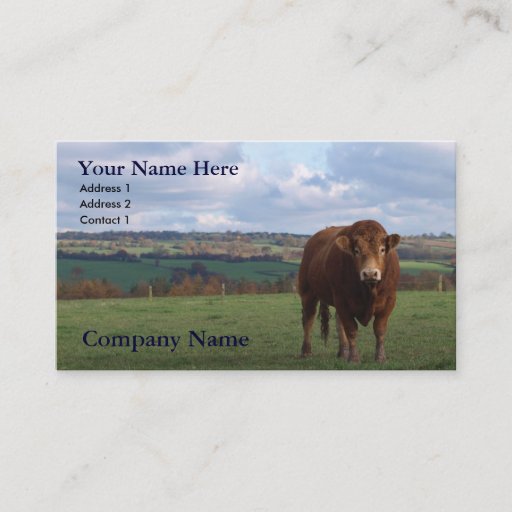 Customizable Agricultural Business Card