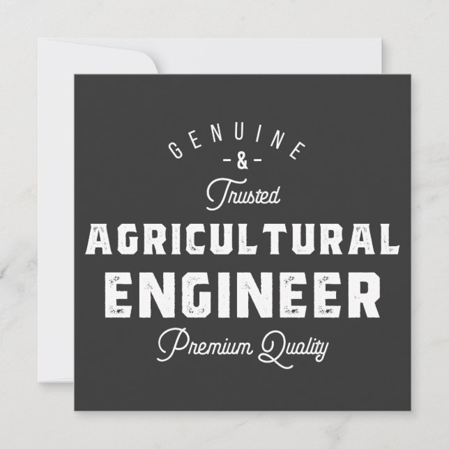 Agricultural engineer, cool, engineer, engineering invitation (Front)