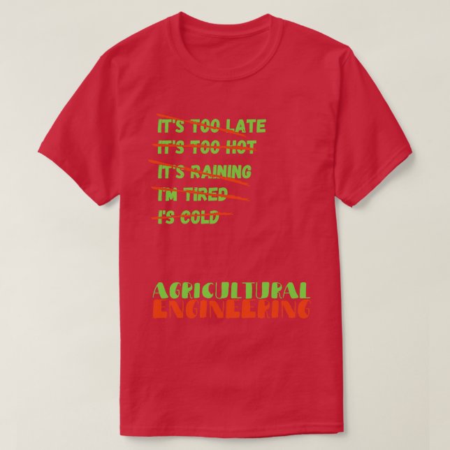 Agricultural Engineering T-Shirt (Design Front)