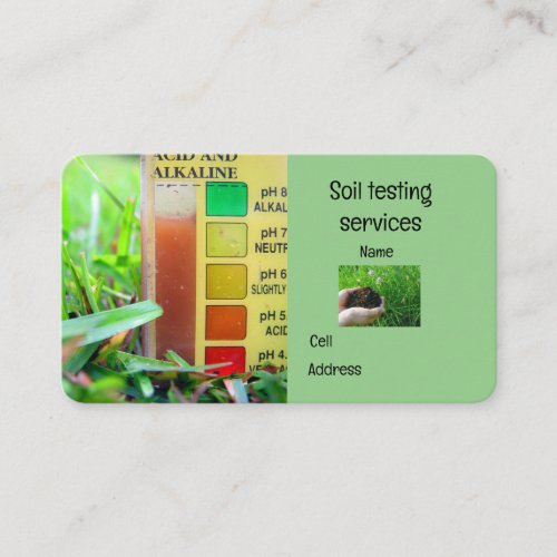 Agricultural Soil Testing Service Business Card