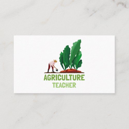 Agricultural Teacher  AG Teacher Vegetable Business Card
