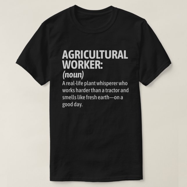 Agricultural Worker - Funny Agricultural Worker De T-Shirt (Design Front)