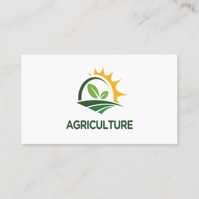 Agriculture Business Card (Back)