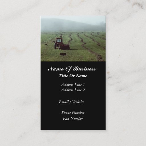 Customizable Agriculture Business Card