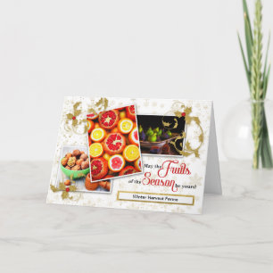 Agriculture Business Holiday Fruits of the Season Card