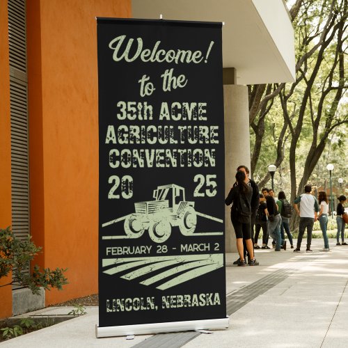 Agriculture Convention Vintage_Style Retractable Banner