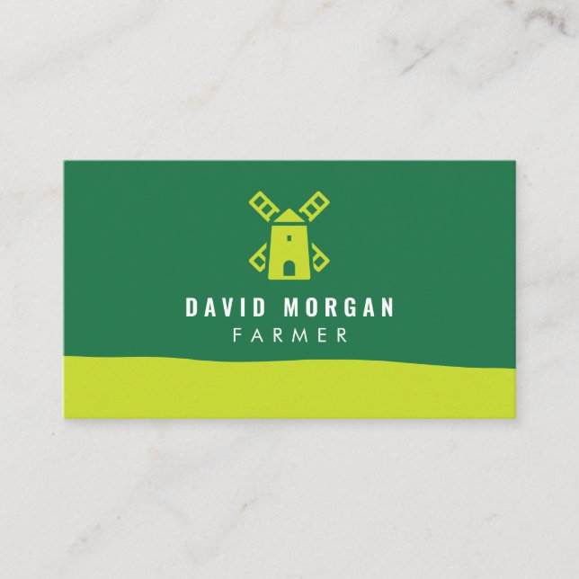 Agriculture Farmer Farm Logo Business Card (Front)
