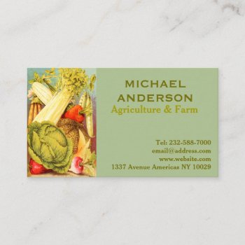 Agriculture  Farming And Veg Shop Business Card by RetroAndVintage at Zazzle