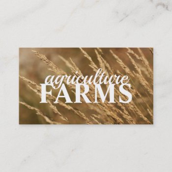 Agriculture Farms Farmer Field Products Business Card by GetArtFACTORY at Zazzle