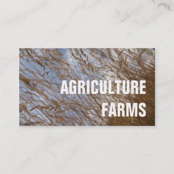 Agriculture Farms Farmer Organic Harvest Business Card by GetArtFACTORY at Zazzle