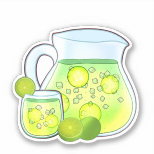 Agua De Limon Y Pepino Sticker